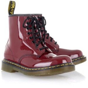 Maroon Patent Leather Dr. Martens